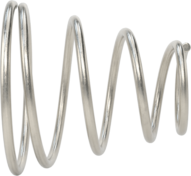 Kapalı Alan Konik Sıkıştırma Yayı, 0,75" Uzunluk, 0.72" x 0.375" OD, 0.644" x 0.299" ID