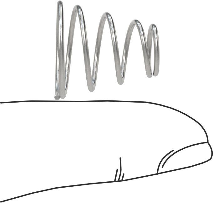 Kapalı Alan Konik Sıkıştırma Yayı, 0,75" Uzunluk, 0.72" x 0.375" OD, 0.644" x 0.299" ID