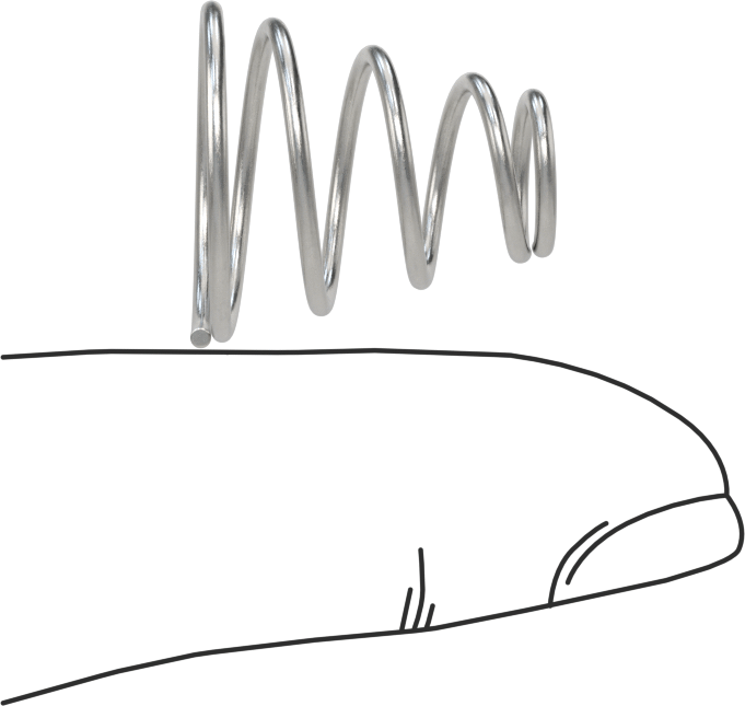 Kapalı Alan Konik Sıkıştırma Yayı, 0,75" Uzunluk, 0.72" x 0.343" OD, 0.636" x 0.259" ID
