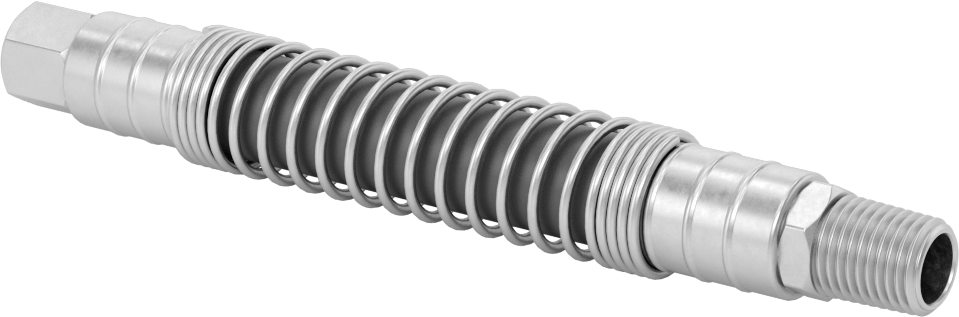 Bend-and-Stay Hava Nozulu için 1/8 NPT Dişi Çıkışlı 6" Uzunlukta PVC Hortum