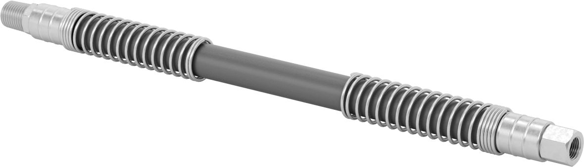 Bend-and-Stay Hava Nozulu için 1/8 NPT Dişi Çıkışlı 12" Uzunlukta PVC Hortum