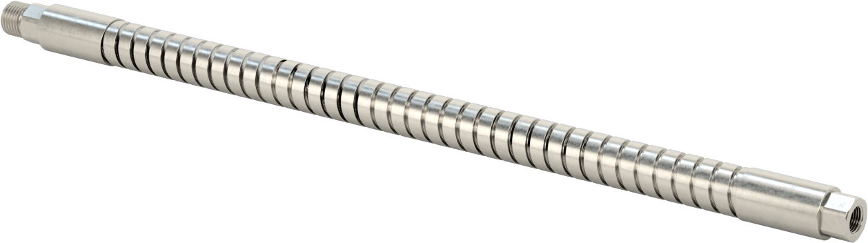 Bend-and-Stay Hava Nozulu için 1/4 NPT Dişi Çıkışlı 15" Uzunlukta 304 Paslanmaz Çelik Hortum