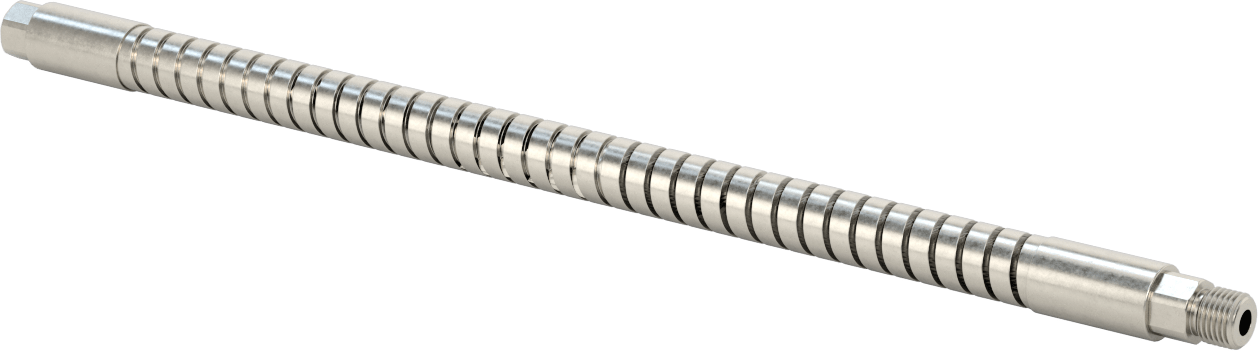 Bend-and-Stay Hava Nozulu için 1/4 NPT Dişi Çıkışlı 15" Uzunlukta 304 Paslanmaz Çelik Hortum