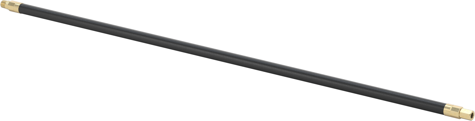 Bend-and-Stay Hava Nozulu için 1/4 NPT Dişi Çıkışlı 36" Uzunlukta Kauçuk Hortum