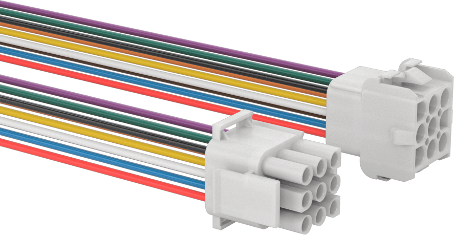 Tyco Amp Kompakt Push-In Konektör Seti, Universal Mate-N-Lok, 48" Tel Kılavuzlar, 9 Kutup