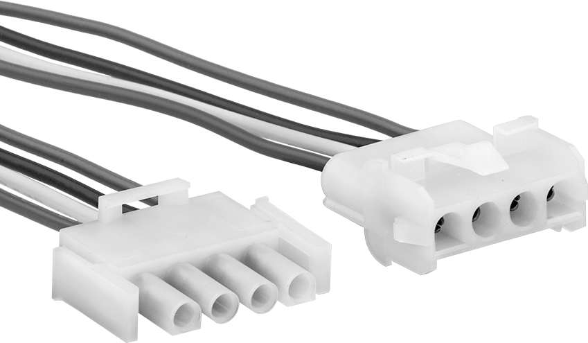 Tyco Amp Kompakt Push-In Konektör Seti, Universal Mate-N-Lok, 6" Tel Uçlar, 4 Kutup