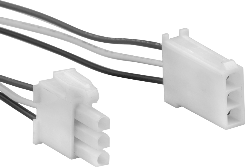 Tyco Amp Kompakt Push-In Konektör Seti, Mini-Universal Mate-N-Lok, 6" Tel Uçlar, 3 Kutup