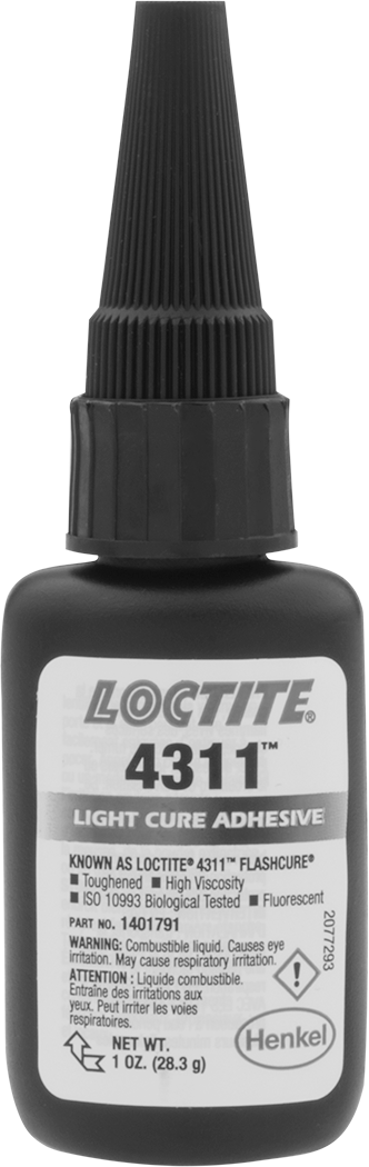Işıkla Etkinleşen Anında Yapışan Yapıştırıcı, Loctite® 4311, 1 FL. oz. Şişe