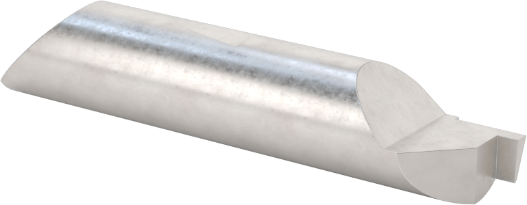 Hızlı Değiştirilebilir Yüzey Yiv Açma Torna Takımı, 1/2" Şaft Çapı, 0,062“ x 0,100” Oluk, 0,480" Çap