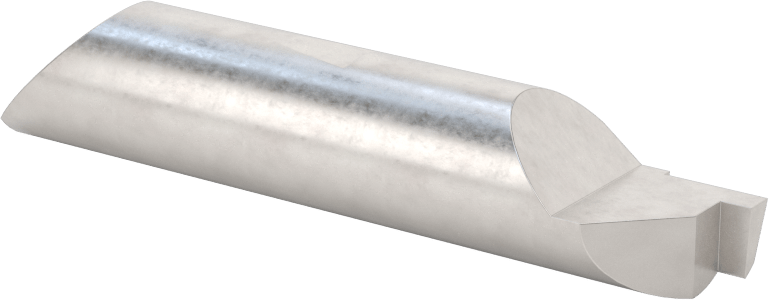 Hızlı Değiştirilebilir Yüzey Yiv Açma Torna Takımı, 1/2" Şaft Çapı, 0,093“ x 0,100” Çentik, 0,480" Çap