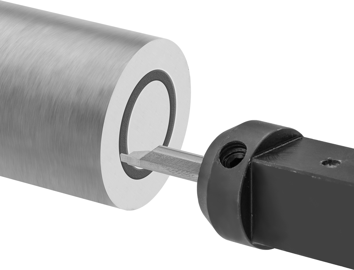 Hızlı Değiştirilebilir Yüzey Yiv Açma Torna Takımı, 3/16" Şaft Çapı, 0,020“ x 0,050” Oluk, 0,190" Çaplı