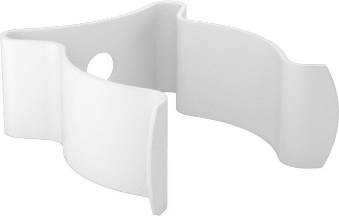 Alet Tutucu, 7/8“ ila 1-1/4” Ürün Çapı için, Naylon Kaplı Çelik