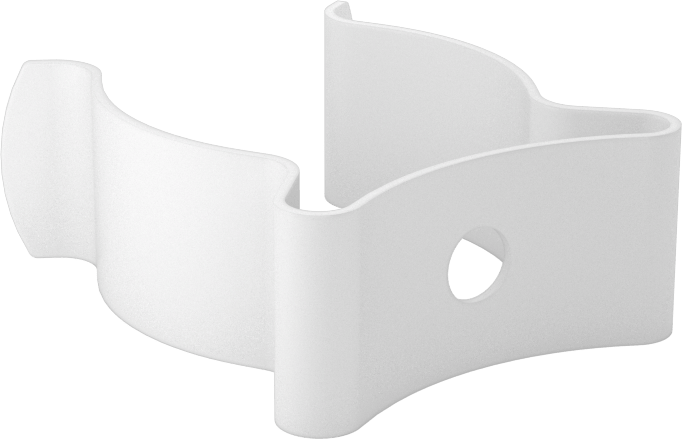 Alet Tutucu, 7/8“ ila 1-1/4” Ürün Çapı için, Naylon Kaplı Çelik