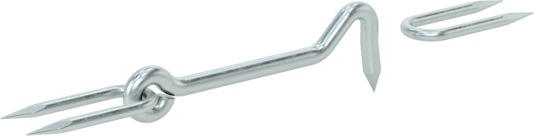 Çinko Kaplı Çelik Salıncak Kancalı Mandal, 4" Kol Uzunluğu, 2" Çıkıntı