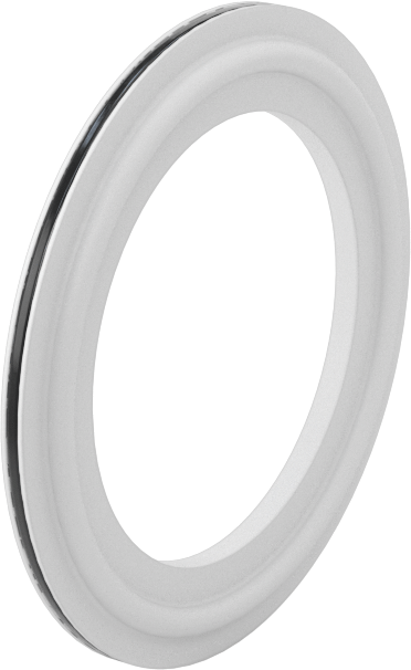 EPDM Dolgulu Ultra Kimyasal Dirençli PTFE Conta, Hızlı Kelepçeli Boru Bağlantı Elemanları için, 1-1/2" Boru Dış Çapı için