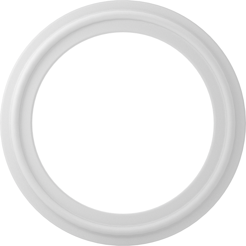 EPDM Dolgulu Ultra Kimyasal Dirençli PTFE Conta, Hızlı Kelepçeli Boru Bağlantı Elemanları için, 2 inç Boru Dış Çapı için
