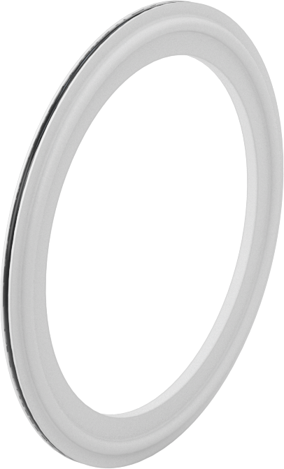 EPDM Dolgulu Ultra Kimyasal Dirençli PTFE Conta, Hızlı Kelepçeli Boru Bağlantı Elemanları için, 2-1/2" Boru Dış Çapı için
