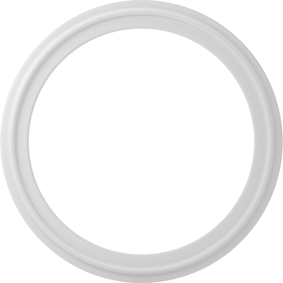 EPDM Dolgulu Ultra Kimyasal Dirençli PTFE Conta, Hızlı Kelepçeli Boru Bağlantı Elemanları için, 3" Boru Dış Çapı için