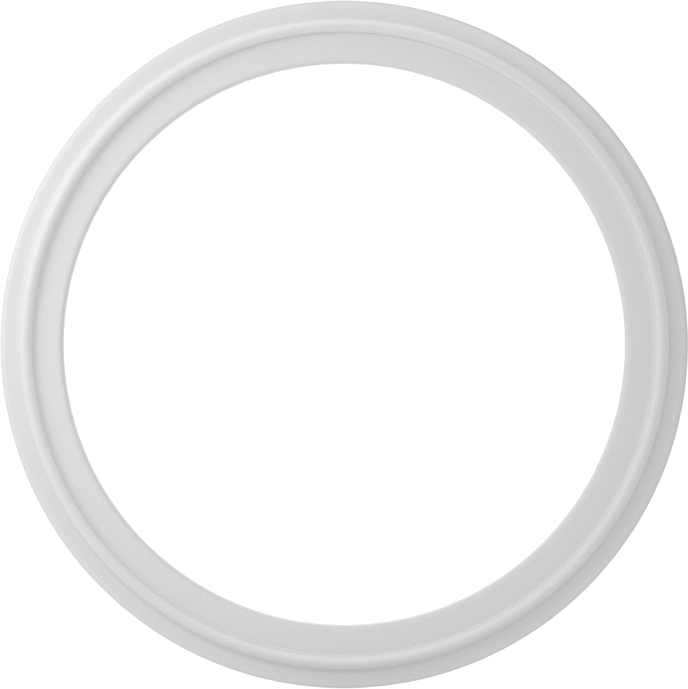EPDM Dolgulu Ultra Kimyasal Dirençli PTFE Conta, Hızlı Kelepçeli Boru Bağlantı Elemanları için, 4" Boru Dış Çapı için