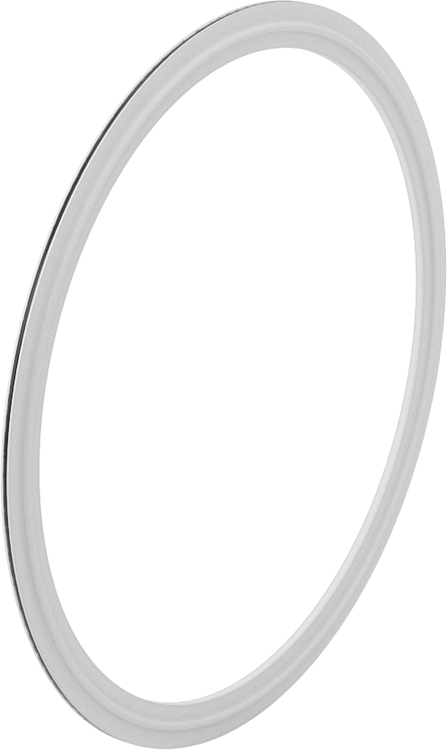 EPDM Dolgulu Ultra Kimyasal Dirençli PTFE Conta, Hızlı Kelepçeli Boru Bağlantı Elemanları için, 6" Boru Dış Çapı için