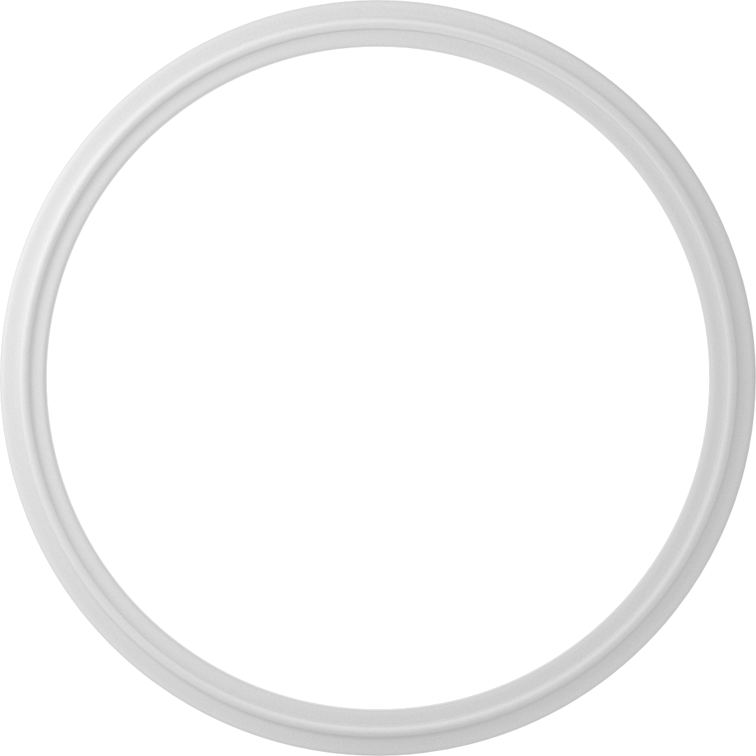 EPDM Dolgulu Ultra Kimyasal Dirençli PTFE Conta, Hızlı Kelepçeli Boru Bağlantı Elemanları için, 6" Boru Dış Çapı için