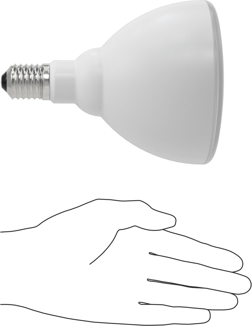 Ampul, 120W, LED, BR40, 110 Derece Kiriş Açısı, 6-3/8" Toplam Uzunluk