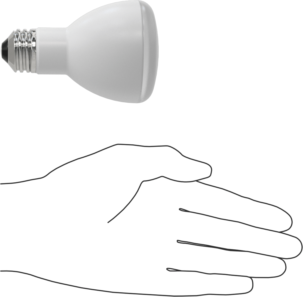 Ampul, 45W, LED, R20, 110 Derece Kiriş Açısı, 3-3/4" Toplam Uzunluk