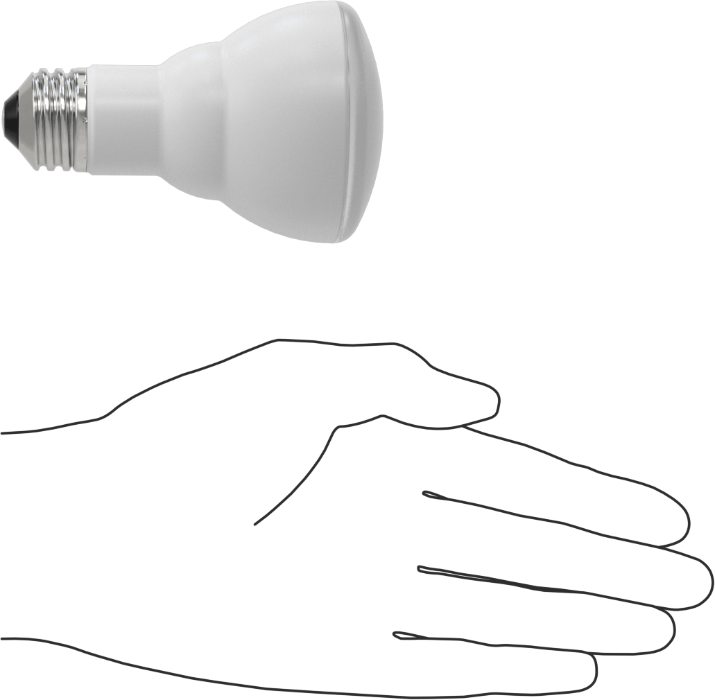 Ampul, 45W, LED, R20, 110 Derece Kiriş Açısı, 3-7/8" Toplam Uzunluk