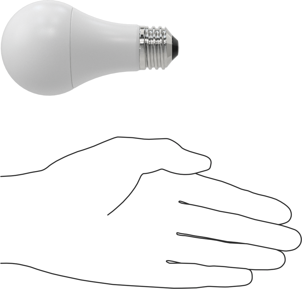 Ampul, 40 W Akkor Eşdeğeri, LED, A19, Plastik, Buzlu