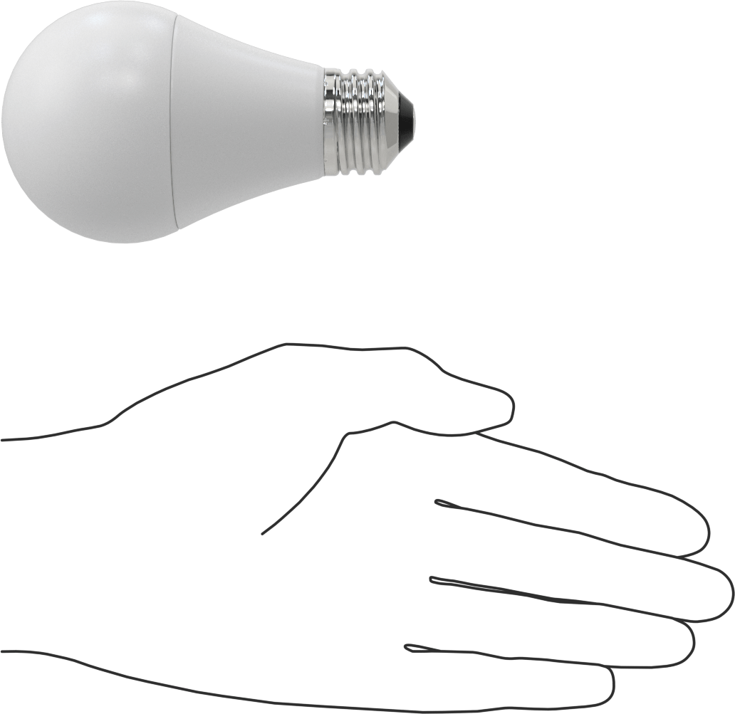 Ampul, 40W, LED, A19, Plastik, Buzlu