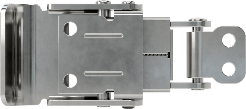 Sıkı Tutuşlu Çekme Mandalı, Vida ile Sabitleme, 300 Serisi Paslanmaz Çelik, 2-3/4" x 1-1/8", 3/8" Çıkıntı