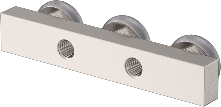 Yan Montajlı Raylı Makara Taşıyıcı, Çinko Kaplı Çelik, Ayarlanabilir Silindirler, 19,2 mm ray genişliği için