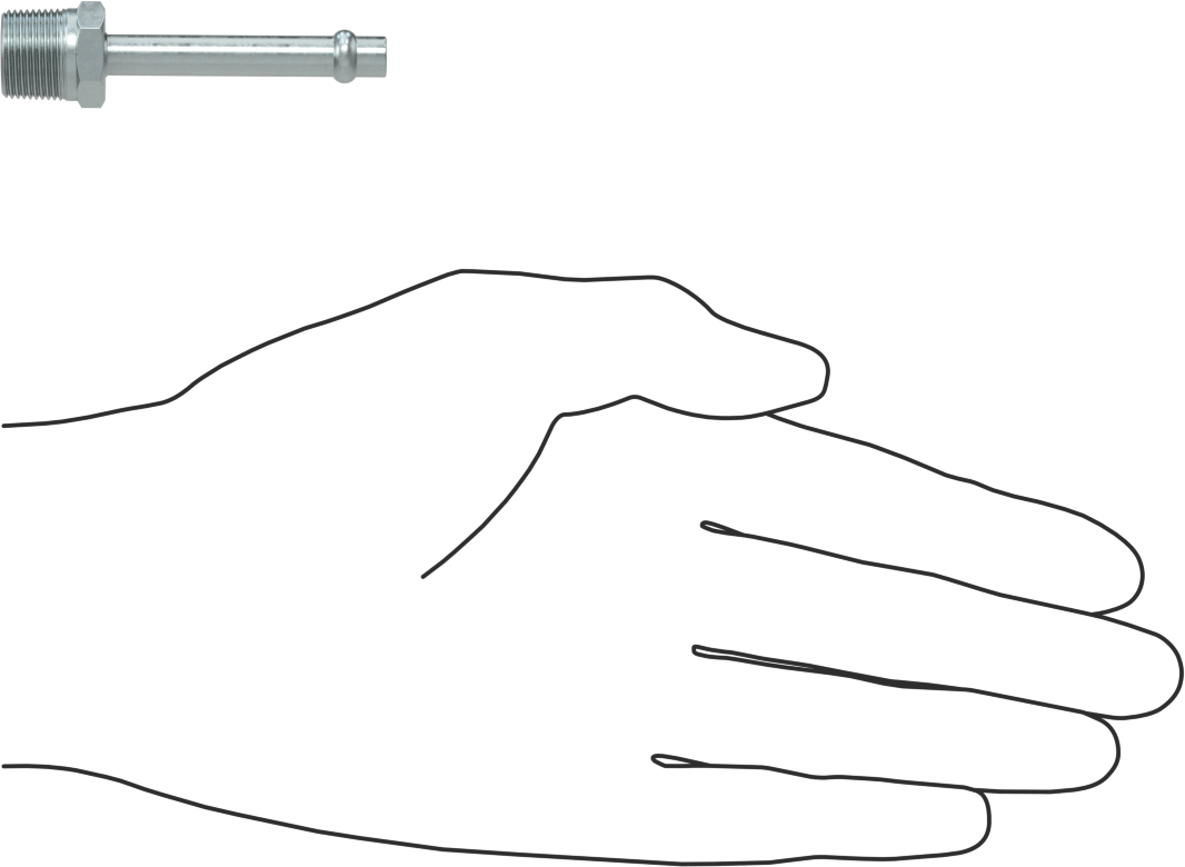 Soğutma Suyu için Çinko Kaplı Çelik Boncuklu Hortum Bağlantı Parçası, 1/4" Hortum İç Çapı için Düz Adaptör, 1/4 NPT Erkek