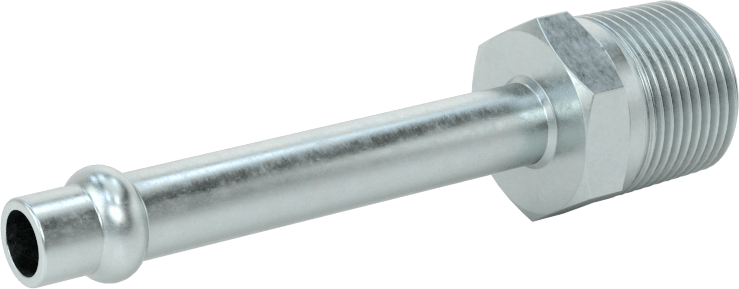 Soğutma Suyu için Çinko Kaplı Çelik Boncuklu Hortum Bağlantı Parçası, 1/4" Hortum İç Çapı için Düz Adaptör, 1/4 NPT Erkek