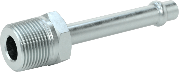 Soğutma Suyu için Çinko Kaplı Çelik Boncuklu Hortum Bağlantı Parçası, 1/4" Hortum İç Çapı için Düz Adaptör, 1/4 NPT Erkek