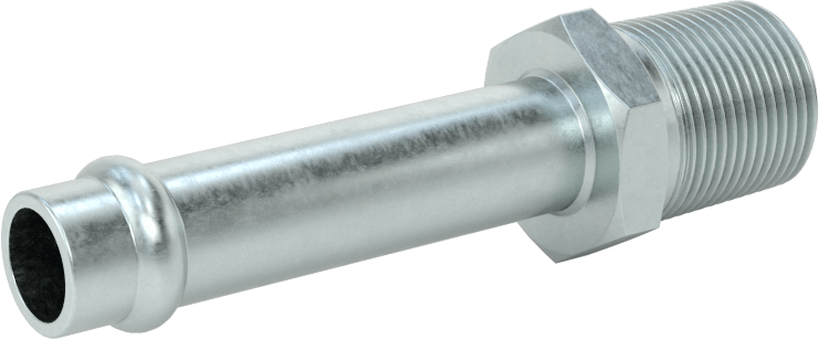 Soğutma Suyu için Çinko Kaplı Çelik Boncuklu Hortum Bağlantı Parçası, 3/8" Hortum İç Çapı için Düz Adaptör, 1/4 NPT Erkek