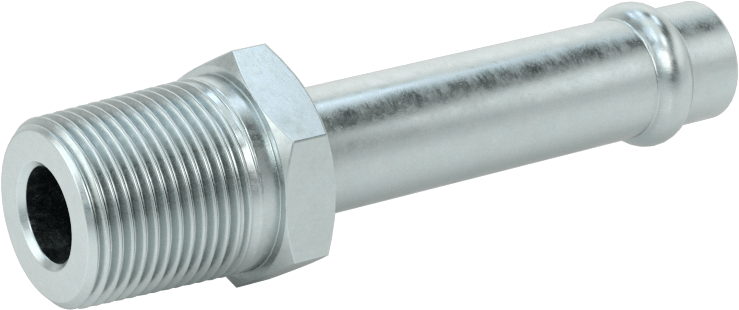 Soğutma Suyu için Çinko Kaplı Çelik Boncuklu Hortum Bağlantı Parçası, 3/8" Hortum İç Çapı için Düz Adaptör, 1/4 NPT Erkek