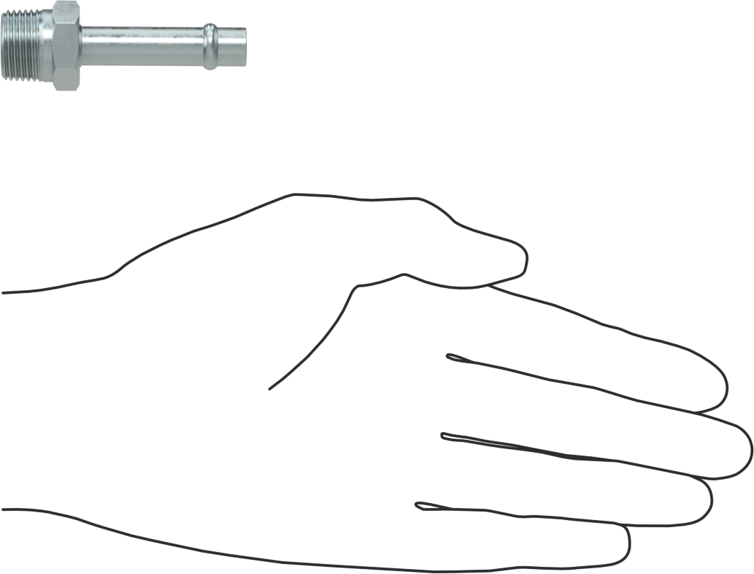 Soğutma Suyu için Çinko Kaplı Çelik Boncuklu Hortum Bağlantı Parçası, 3/8" Hortum İç Çapı için Düz Adaptör, 3/8 NPT Erkek