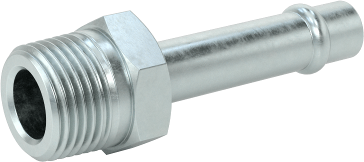 Soğutma Suyu için Çinko Kaplı Çelik Boncuklu Hortum Bağlantı Parçası, 3/8" Hortum İç Çapı için Düz Adaptör, 3/8 NPT Erkek