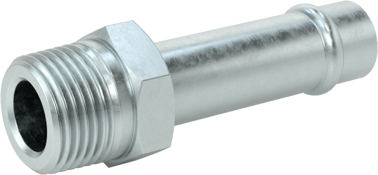 Soğutma Suyu için Çinko Kaplı Çelik Boncuklu Hortum Bağlantı Parçası, 1/2" Hortum İç Çapı için Düz Adaptör, 3/8 NPT Erkek