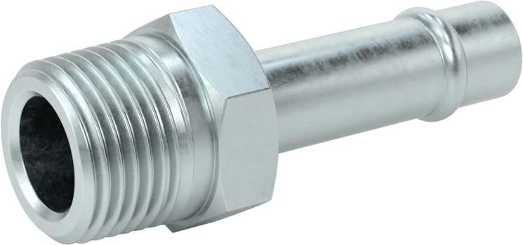 Soğutma Suyu için Çinko Kaplı Çelik Boncuklu Hortum Bağlantı Parçası, 1/2" Hortum İç Çapı için Düz Adaptör, 1/2 NPT Erkek