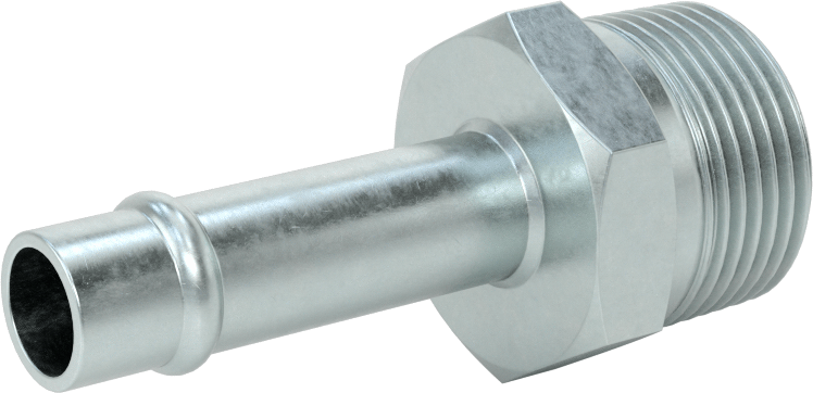 Soğutma Suyu için Çinko Kaplı Çelik Boncuklu Hortum Bağlantı Parçası, 1/2" Hortum İç Çapı için Düz Adaptör, 3/4 NPT Erkek