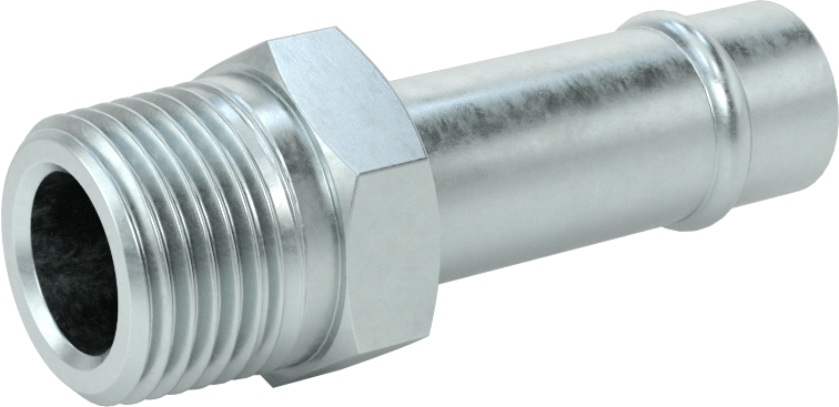 Soğutma Suyu için Çinko Kaplı Çelik Boncuklu Hortum Bağlantı Parçası, 5/8" Hortum İç Çapı için Düz Adaptör, 1/2 NPT Erkek