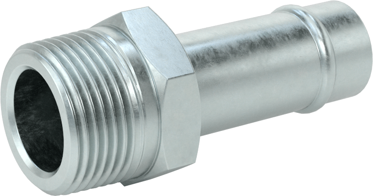 Soğutma Suyu için Çinko Kaplı Çelik Boncuklu Hortum Bağlantı Parçası, 3/4" Hortum İç Çapı için Düz Adaptör, 3/4 NPT Erkek