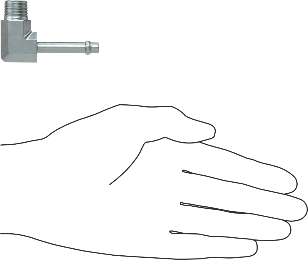 Soğutma Suyu için Çinko Kaplı Çelik Boncuklu Hortum Bağlantı Parçası, 1/4" Hortum İç Çapı için 90 Derece Dirsek Adaptörü, 1/4 NPT Erkek