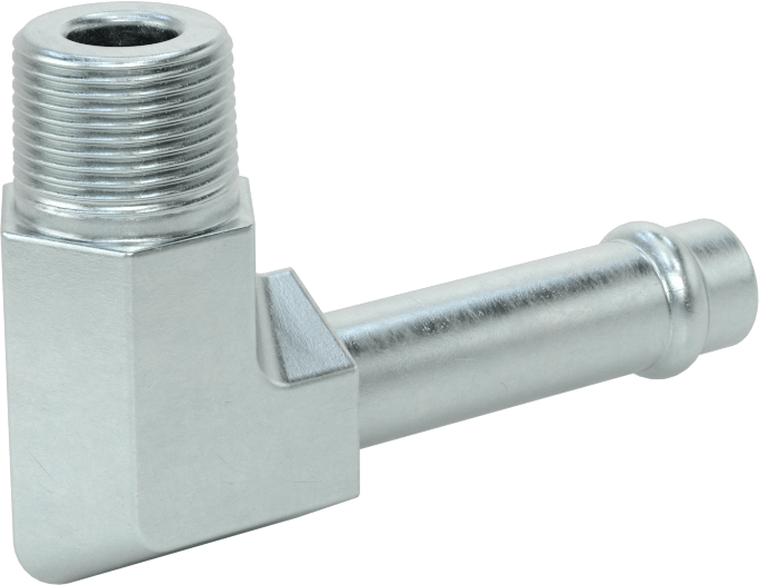 Soğutma Suyu için Çinko Kaplı Çelik Boncuklu Hortum Bağlantı Parçası, 3/8" Hortum İç Çapı için 90 Derece Dirsek Adaptörü, 1/4 NPT Erkek
