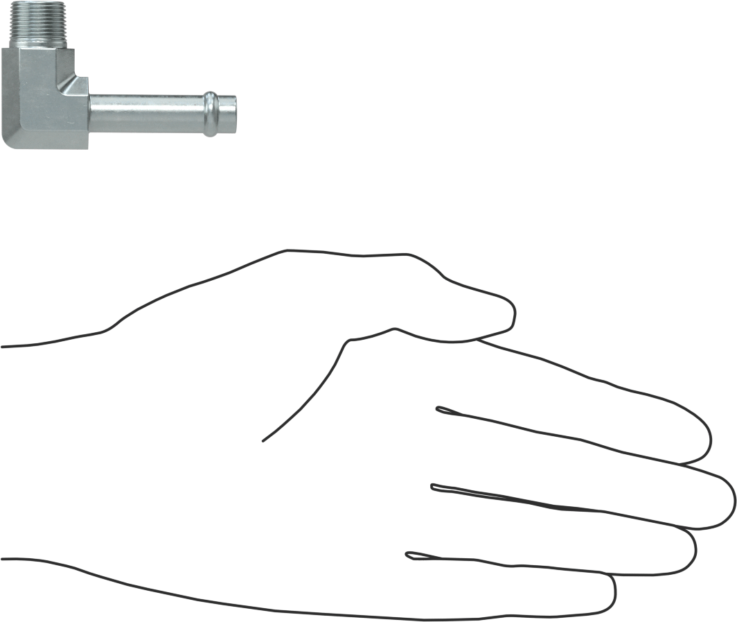 Soğutma Suyu için Çinko Kaplı Çelik Boncuklu Hortum Bağlantı Parçası, 3/8" Hortum İç Çapı için 90 Derece Dirsek Adaptörü, 1/4 NPT Erkek
