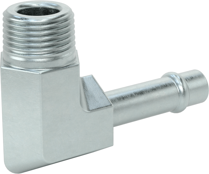 Soğutma Suyu için Çinko Kaplı Çelik Boncuklu Hortum Bağlantı Parçası, 3/8" Hortum İç Çapı için 90 Derece Dirsek Adaptörü, 3/8 NPT Erkek