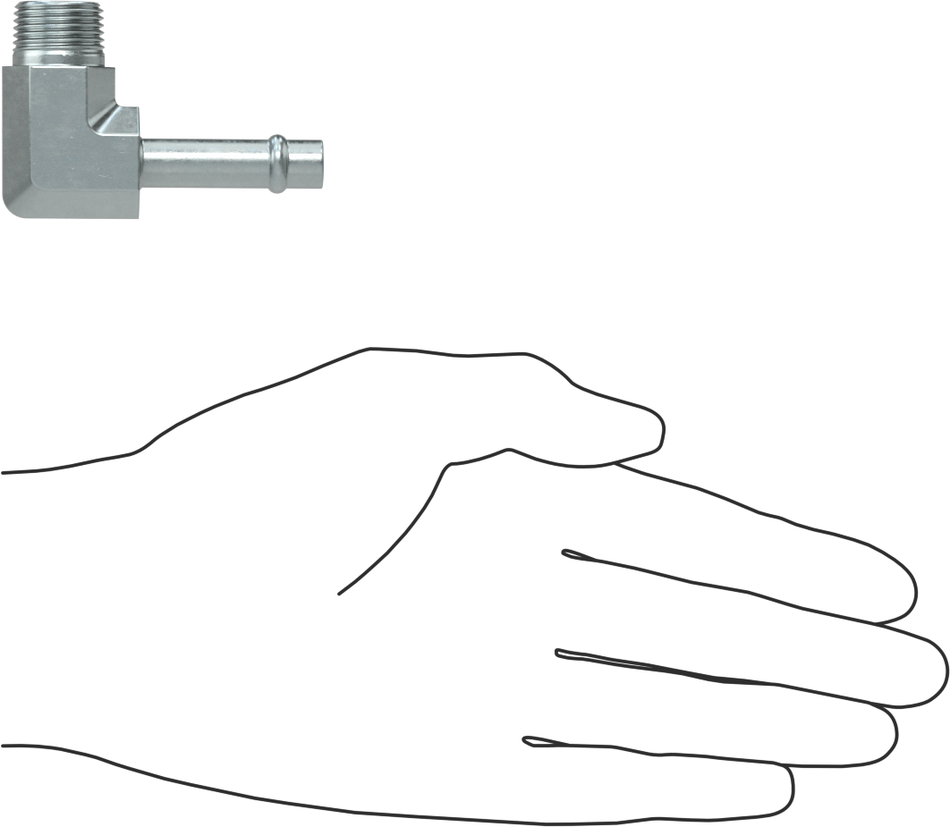 Soğutma Suyu için Çinko Kaplı Çelik Boncuklu Hortum Bağlantı Parçası, 3/8" Hortum İç Çapı için 90 Derece Dirsek Adaptörü, 3/8 NPT Erkek