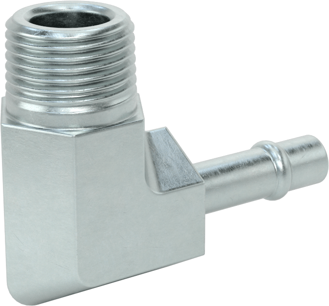 Soğutma Suyu için Çinko Kaplı Çelik Boncuklu Hortum Bağlantı Parçası, 3/8" Hortum İç Çapı için 90 Derece Dirsek Adaptörü, 1/2 NPT Erkek